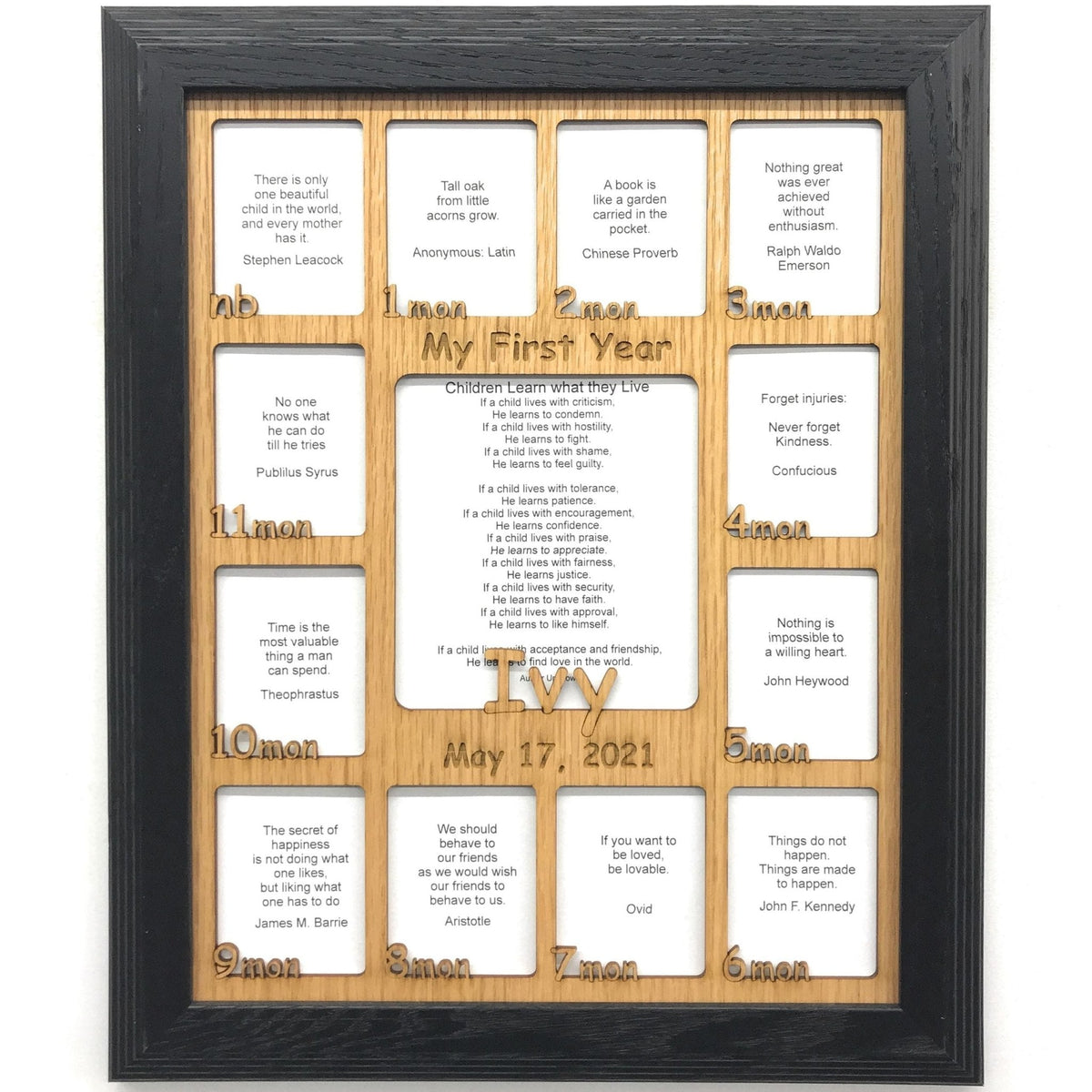Baby First Year Picture Frame