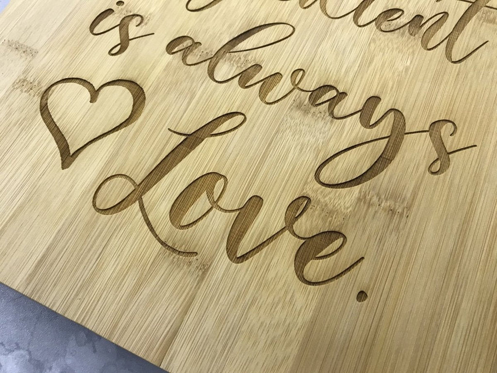 Bamboo Cutting Board Decor - Arc Shaped
