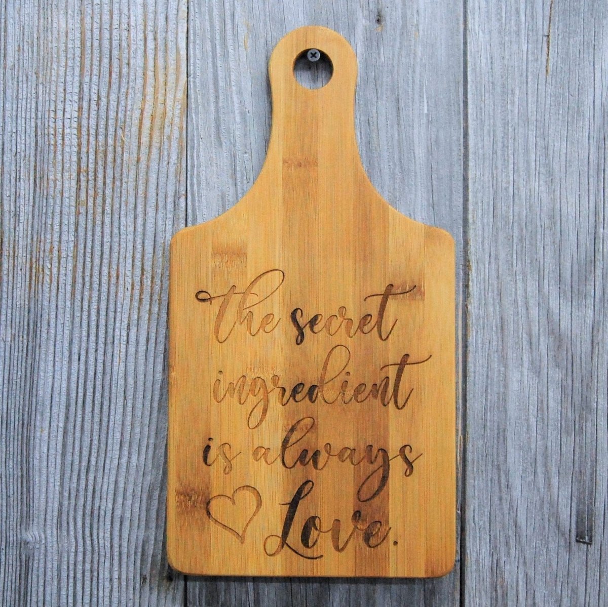 Bamboo Cutting Board Decor - Wine Bottle Shaped