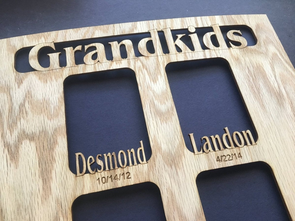 Grandkids Name Picture Frame with Dates