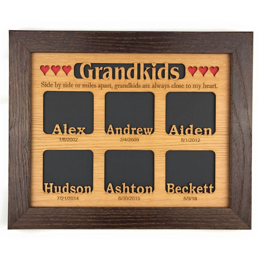 Grandkids Name Picture Frame with Dates