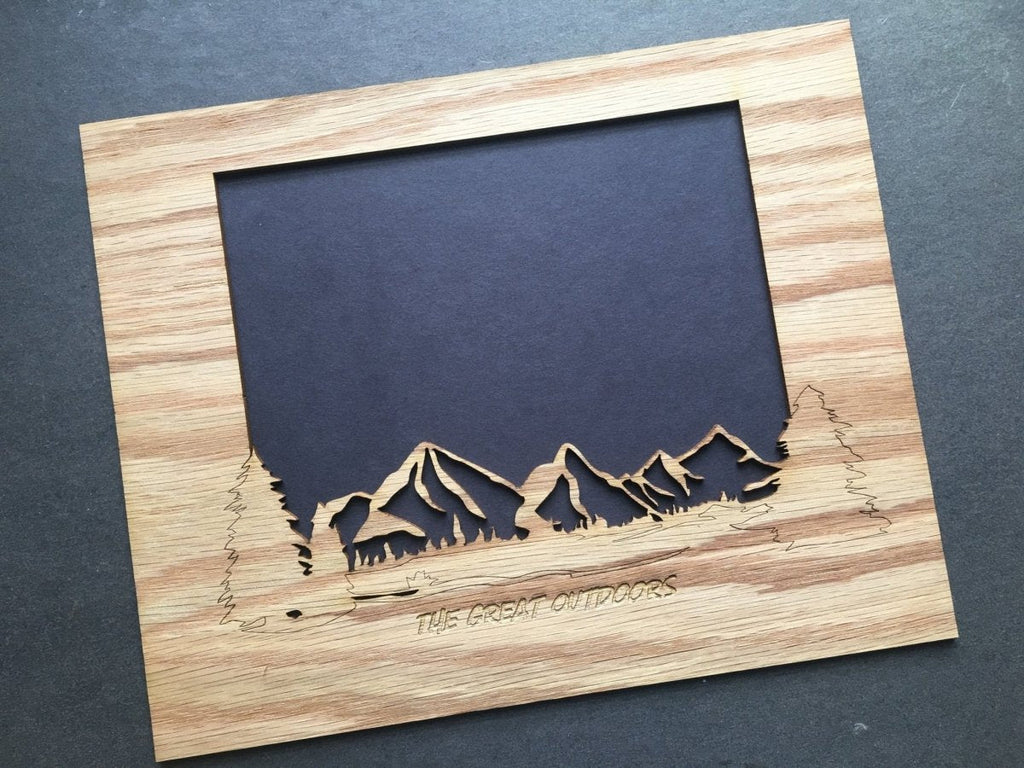 Mountain Skyline Picture Frame - 8x10 Frame Hold 5x7 Photo