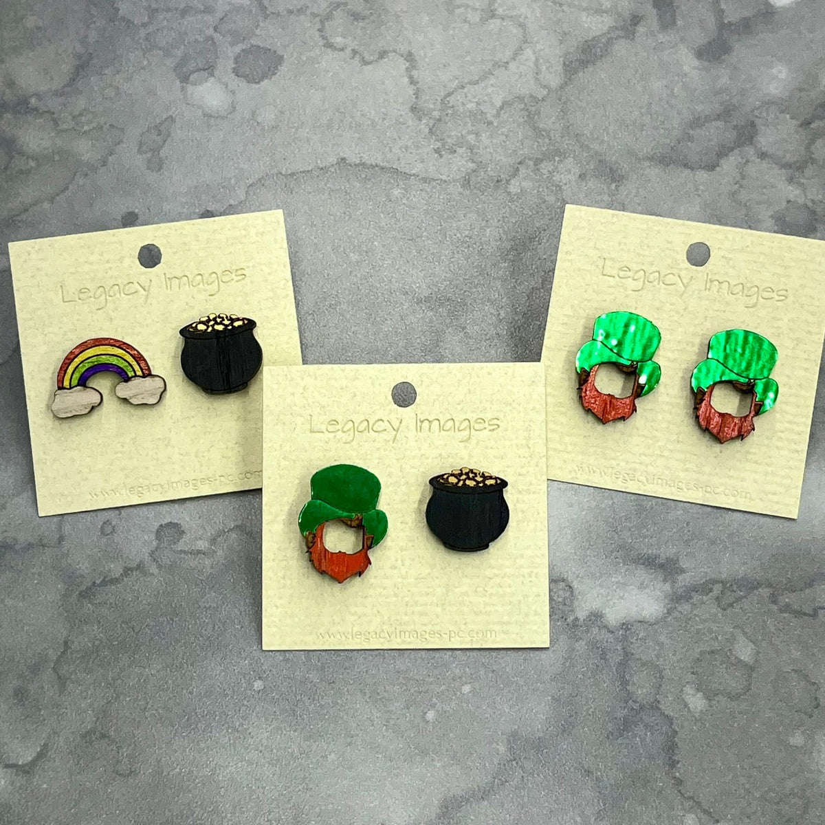 St. Patrick's Day Leprechaun & Pot of Gold Earring Set